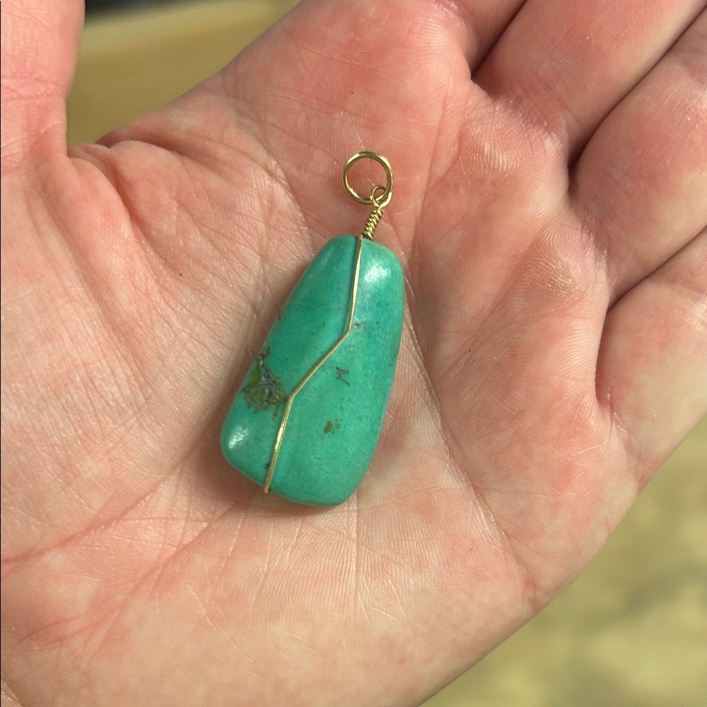 Genuine turquoise pendant